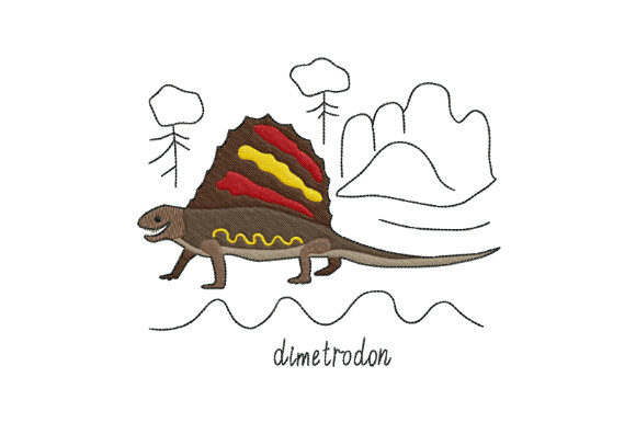 Review: Cute Dinosaur Dimetrodon for Embroidery